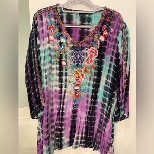 Calessa - L Tie-dye Blouse